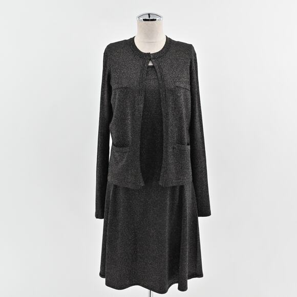 J MCLAUGHLIN Womens Cardigan‎ Metallic Knit Size XS Sweater Capsule Quiet Luxury - Picture 13 of 13